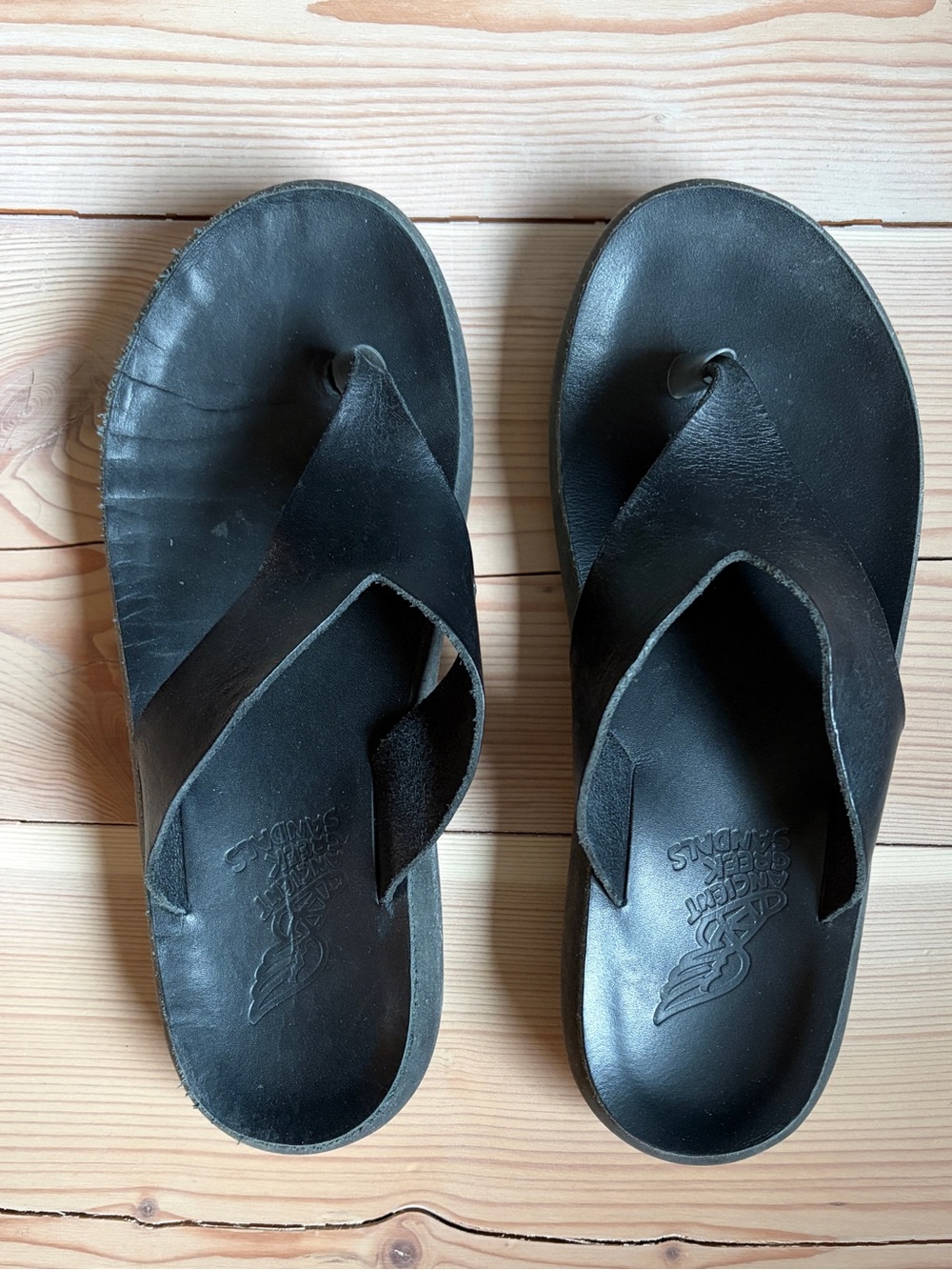 Ancient Greek Sandals Black Charys Comfort Vachetta Sandals 39